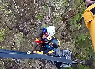 Lost man found on final chopper pass before storms hit