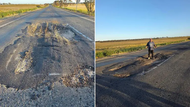 ‘Like riding on the moon’: Riders’ warning over Australia’s pothole plague