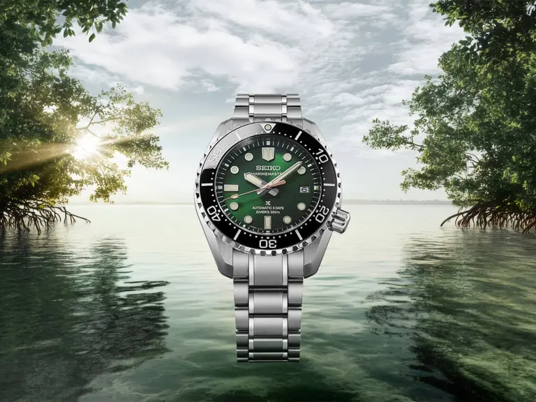 Seiko, 오키나와 맹그로브 숲에서 영감 얻은 5,700달러 한정판 Save the Ocean Deep Green Marinemaster 출시
