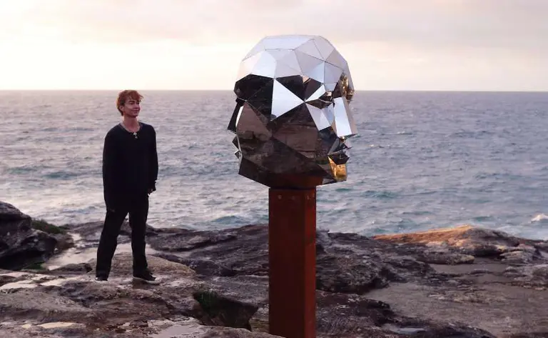 Have you seen Paul Ewart’s giant mirror head as part of Sculpture by the Sea?