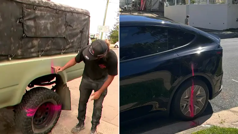Vigilante spray paints cars parked across driveways on Sydney’s northern beaches