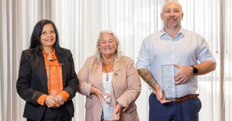 Community champion award that came from the blues