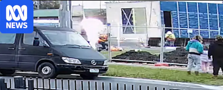 CCTV shows crane hitting powerline at modular home site