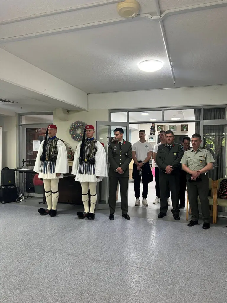 Greek Presidential Guard visits Sydney aged care home