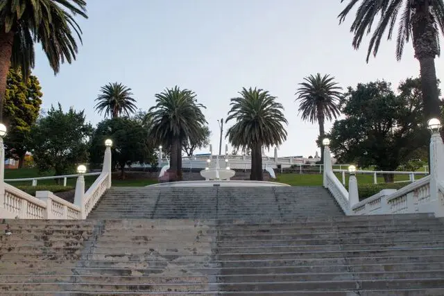 Removing two pillars from Geelong staircase