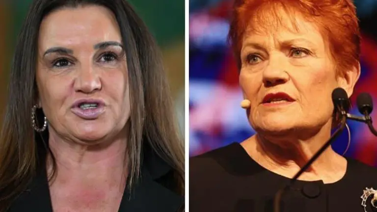 Pauline Hanson apologises for vaginal prolapse cartoon mocking Jacqui Lambie