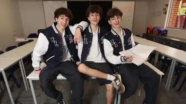 Birdland: Perth band of triplets eager to focus on music career once ATAR exams done and dusted