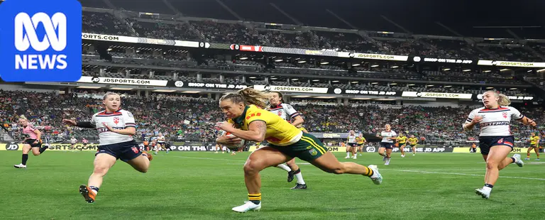 Jillaroos hammer England 78-0 but superstar's World Cup ends in hospital