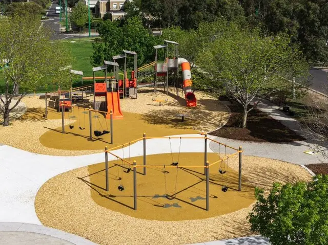 Playtime at upgraded park