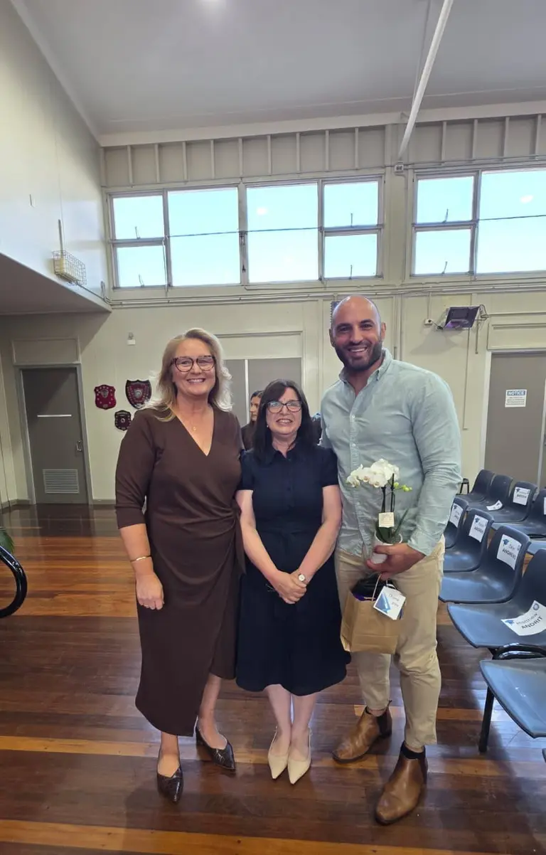 'Dream big': Samaras owner returns to his school with a message for Year 12s