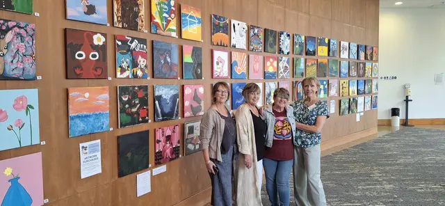 Student art on display and up for sale