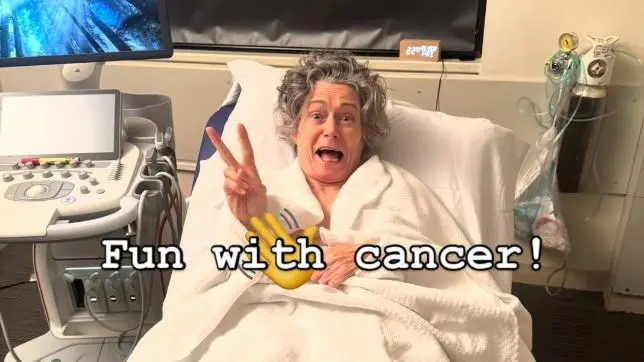 ‘Fun with cancer’: Perth comedian Judith Lucy shares candid photo of mastectomy, urges women to get checked