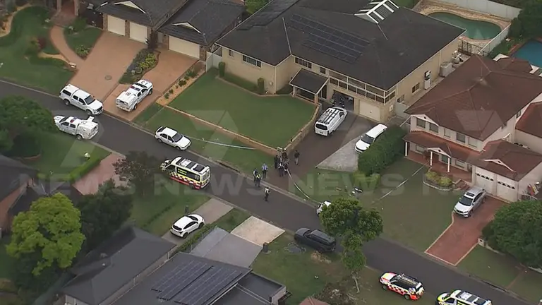 Man shot by police after allegedly turning up armed at partner’s family home in Glen Alpine, Sydney