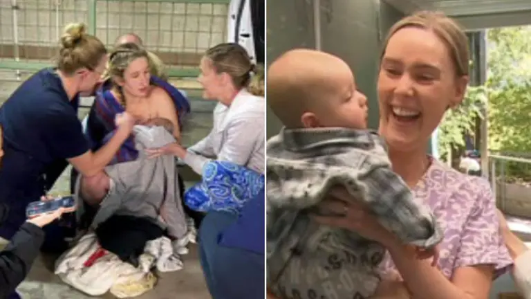 ‘My car park angel’: Mum reunited with nurse who delivered baby outside Adelaide hospital
