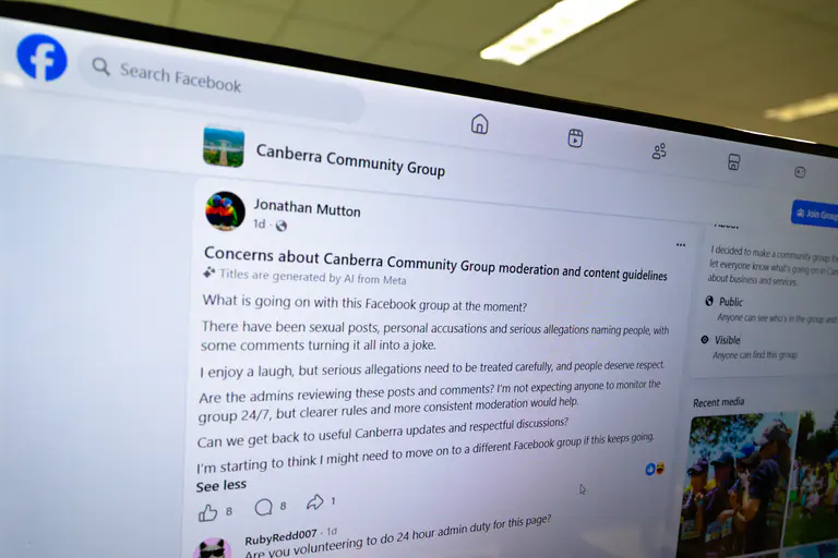 Sex claims, personal attacks and no admins? Canberra Facebook group descends into chaos