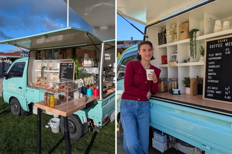 持L牌的少女接手拥有近10万粉丝的咖啡车