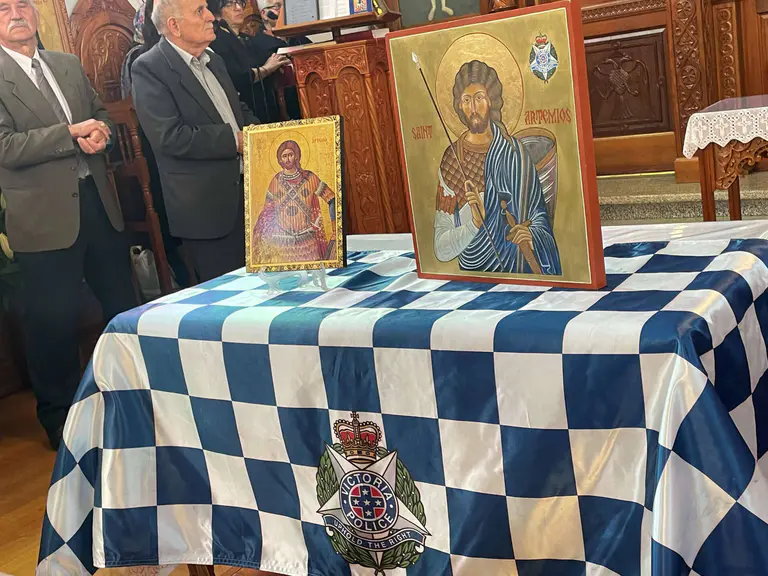 Melbourne honours Saint Artemios, patron saint of police officers