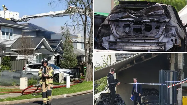 Arsonist targets fruit shop, cars set alight in firebombing spree across Melbourne