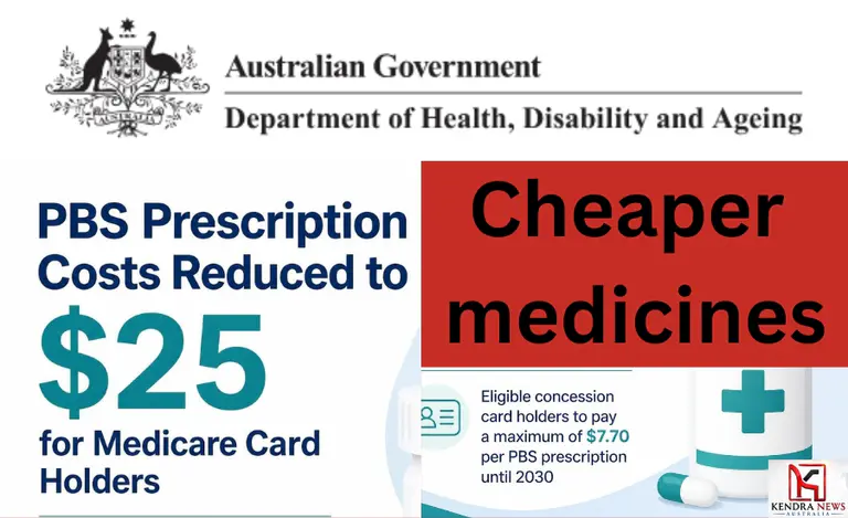 Medicare 카드 소지자의 PBS 처방약 본인부담금 25호주달러로 인하