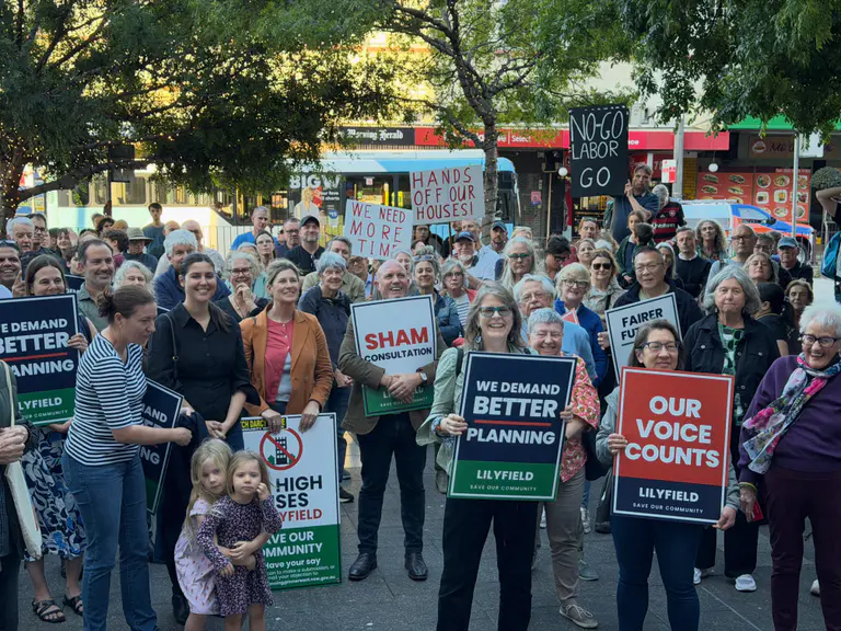 Residents rally against Inner West Council’s pro-developer plan